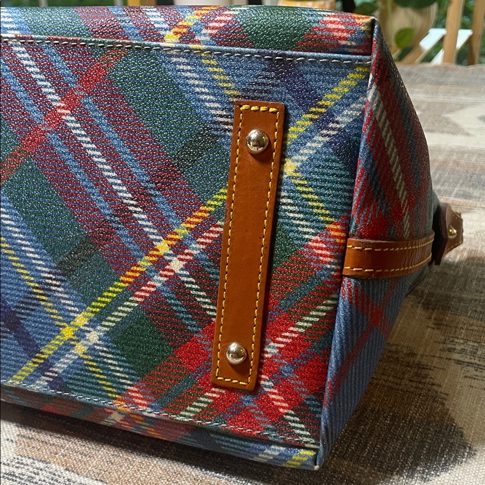 Dooney & Bourke Multicolor Plaid Satchel - Picture 13 of 17